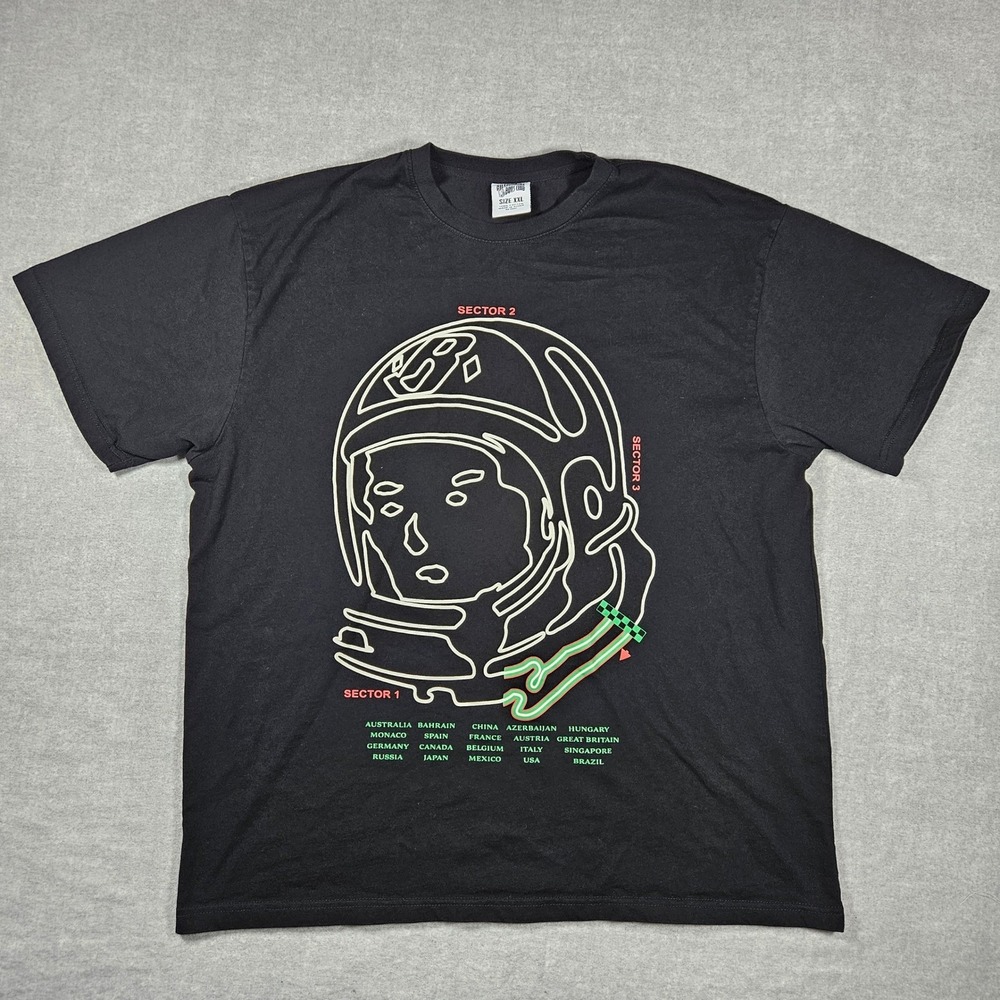 Billionaire Boys Club Mens XXL Black‎ Sector Racing Astronaut Graphic T-Shirt